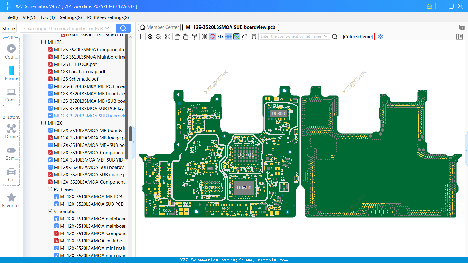 Xiaomi MI 12S-3520L3SMOA SUB Boardview